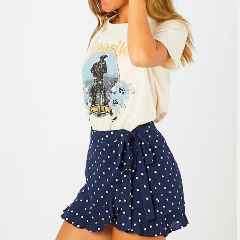 Navy/White Polka Dot Skort